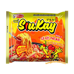 Acecook Siku Kay Chick 'N' Cheese Fideos Instantáneos 181g Sabor a Pollo Frito Picante con Queso Origen Vietnam - Product Image 1