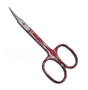 Ciseaux à ongles et à cuticules de qualité supérieure, lame en acier inoxydable extra fine courbée, manche en céramique, pointe aiguisée pour les ongles des doigts et des orteils - Product Image 1