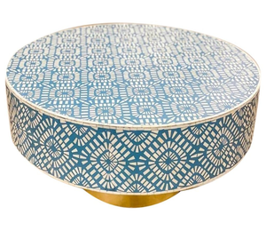 Modern Bone Inlay Resin Round <b>Stool</b> Ottoman Bedside & Coffee <b>Table</b> for Living Room Furniture by FAIZA CRAFT - Product Image 6