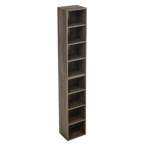 8 Tier Media Tower Rack Adjustable <b>Shelves</b> CD DVD Slim Storage Cabinet <b>Tall</b> <b>Narrow</b> Bookcase Display Bookshelf for Home Office - Product Image 2