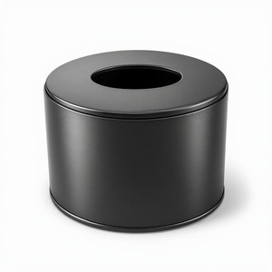 Boîte à mouchoirs en métal noir mat de luxe avec un design minimaliste pour les tables à manger élégantes, les chambres, les bureaux et les intérieurs modernes - Product Image 5