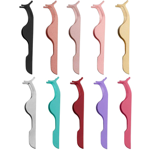 Applicateur de cils en acier inoxydable à lèvre incurvée, recourbe-cils professionnel pour extensions de cils, pince à cils à pointe lisse - Product Image 6