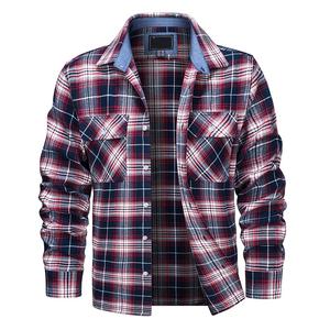 Chemise en flanelle pour homme de qualité supérieure, vente en gros, manches longues, col rabattu, respirante, écologique, service OEM - Product Image 5