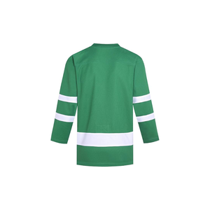 Green V-Neck Ice Hockey Jersey <b>Three</b> <b>Quarter</b> Sleeve Mesh Breathable Unisex Adult Sportswear - Product Image 5