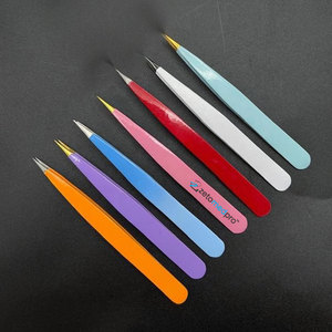 Pince à épiler professionnelle en acier inoxydable à pointe inclinée, logo gravé personnalisé imprimé au laser pour l'épilation, la beauté et les cosmétiques - Product Image 5