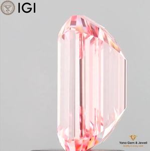 เพชร CVD ทรงมรกต สีชมพูสดใส ระดับความสะอาด VVS2 น้ำหนัก 1.50 กะรัต ผลิตในห้องปฏิบัติการ พร้อมใบรับรอง IGI สำหรับเครื่องประดับสั่งทำ - Product Image 3