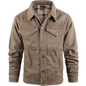 Chaqueta de Mezclilla de Invierno para Hombre, Cierre de Botón, Estilo Casual, Impermeable, Ecológica, Transpirable, Gruesa, Diseñada para Streetwear y Fin de Semana - Product Image 1