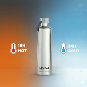 Outdoor stainless steel reusable thermal bottle with vacuum insulated body and convenient loop lid for hiking cycling travel - Product Image 2