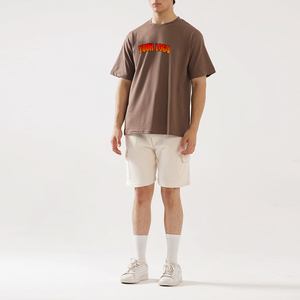 Camiseta Personalizada para Hombre, Bordada, de Algodón, con Logotipo 3D Impreso, Talla Grande, 260-300 GSM, Venta al Por Mayor - Product Image 2