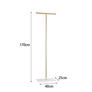 Appendiabiti Autoportante in Metallo Dorato con Base in Marmo, Appendiabiti Multiuso per Camera da Letto e Porta Cappelli - Product Image 1