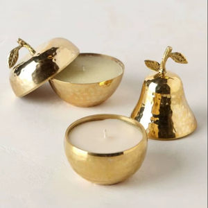 Vases à bougies en laiton faits à la main, style vintage, pour la production de bougies parfumées, accent de décoration intérieure de luxe - Product Image 1