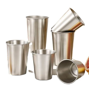 Tasses à bière, tasses à vin, gobelets à café, mugs à thé et à lait, tasses à eau en métal portables pour la maison, mugs à double paroi en acier inoxydable de haute qualité - Product Image 1