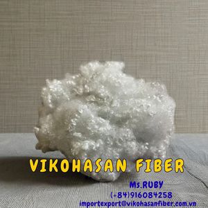 ใยโพลีเอสเตอร์กลวงแบบเชื่อมต่อ 3 มิติ สีขาว 15D Vikohasan GRS ของผู้ผลิต วัสดุยัดไส้โซฟาเคลือบซิลิโคนราคาประหยัด - Product Image 2