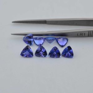 Piedra Preciosa Suelta de Tanzanita Azul Natural de 4mm, 6mm, 8mm, Corte Trillón Facetado, Calidad AAA++, Hecha a Mano en India, Certificada por Terceros - Product Image 3