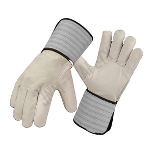 Gants de travail en cuir de vachette grainé de qualité supérieure pour hommes, protection industrielle de sécurité pour ébénistes canadiens - Product Image 3
