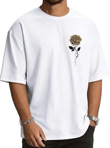 เสื้อยืดโอเวอร์ไซส์ผ้าฝ้ายแท้ 100% น้ำหนัก 220 กรัม พิมพ์ลายตามสั่งที่ไหล่ สไตล์ฮิปฮอป ไซส์พลัส ผ้าฝ้ายแท้ 100% ทรงบ็อกซี่ สำหรับผู้ชาย - Product Image 2