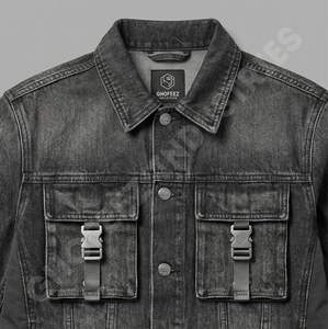 Vestes en jean vintage de haute qualité personnalisées pour hommes, veste en jean brodée lavée, veste en jean streetwear à boutons, veste en jean unisexe - Product Image 3