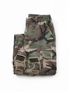 Men <b>Camouflage</b> <b>Cargo</b> Shorts Loose Fit Tactical Short <b>Pants</b> Denim Look Pocketed Casual Summer Wear - Product Image 3