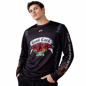 Camisetas de manga larga para hombre, con estampado gráfico, transpirables, de poliéster, estilo urbano, ligeras, deportivas, con logotipo personalizado, OEM, al por mayor. - Product Image 1