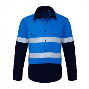 Hi Vis Construction Safety Polo Shirt Industrial Workwear High Visibility Protection for <b>Builders</b> - Product Image 1