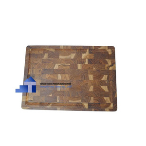 Handmade Wooden Cutting Board Rectangular Kitchen Use Natural Wood Pattern - Product Image 4