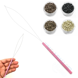 Herramienta de Bucle para Extensiones de Cabello Rosa, Aguja de Acero Inoxidable para Extensiones Profesionales de Micro Anillos y Cuentas - Product Image 5