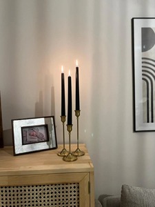 Porte-bougie moderne en laiton, accessoire d'éclairage décoratif pour la maison, idéal pour les mariages et autres événements, ainsi que les lanternes. - Product Image 2