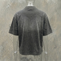 T-shirt noir 100 % coton pour homme Snowgrace, manches courtes, col rond, coupe décontractée oversize, logo frontal, jersey tricoté, écologique, séchage rapide