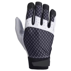 Guantes de Béisbol Personalizados al Por Mayor, Guantes de Béisbol de la Mejor Calidad Hechos de Cuero Vacuno, Guantes de Bateo Blancos y Negros - Product Image 3