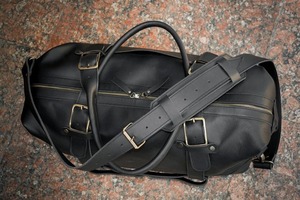 กระเป๋าเดินทางหนังแท้คุณภาพส่งออก สไตล์วินเทจ สำหรับวันหยุดสุดสัปดาห์  แบบ unisex น้ำหนักเบา ความจุมาก พร้อมซิป ขายส่ง - Product Image 5