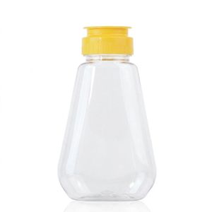Botella para Aderezo de Ensalada, Forma Woozy, Plástico PET de Grado Alimenticio, 220 ml, Tapa Abatible Transparente para Salsas, Fábrica en Vietnam, OEM, ODM - Product Image 1