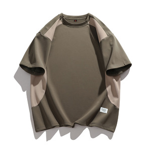 Conjunto Deportivo de Verano para Hombre, Transpirable, Ligero, Talla Grande, Hasta la Rodilla, con Bloques de Color, Cuello Redondo, Holgado - Product Image 3