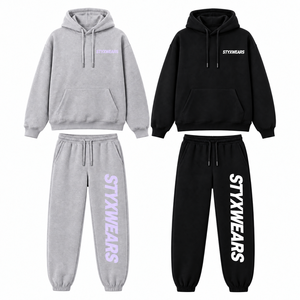Sudadera con Capucha Bordada con Letras Artísticas, Logotipo en Relieve 3D Personalizado, Sudadera Unisex Extra Grande, Estilo Urbano, OEM, ODM, Venta al Por Mayor - Product Image 1