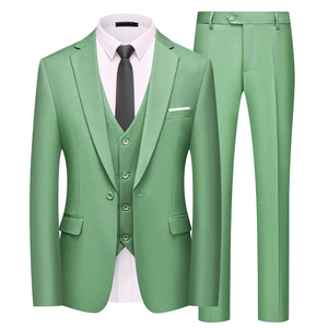 ชุดสูทแบบระบายอากาศได้ดีของผู้ชายชุดเสื้อโค้ทกางเกงแบบกระดุมแถวเดียวของผู้ชายสินค้ามาใหม่ - Product Image 1