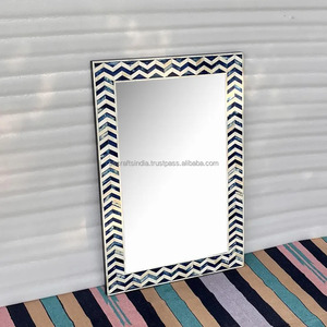 Miroir d'incrustation d'os de fabrication indienne pour l'accent décoratif ou les entrées et les salons disponibles pour la quantité en vrac - Product Image 3