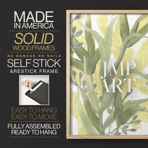 Décor d'océan encadré d'herbe de mer d'impression d'art de mur côtier en bois solide - Product Image 4