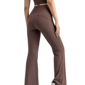 Women's Activewear Set Crop T Shirt <b>Flared</b> <b>Leggings</b> Yoga Fitness <b>Gym</b> Sportswear Workout Outfit Stretch Clothing Wholesale - Product Image 4