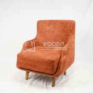 Nouvelle Chaise d'Appoint Faite à la Main Style Moderne 2026, Revêtement Doux en Tissu Velours, Pieds en Bois Massif, Idéale pour Salon, Appartement, Chambre, Hôtel - Product Image 2