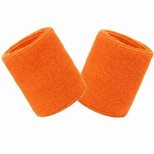 Bracelets de sport en tissu éponge absorbant, en nylon et coton compostable, personnalisables avec logo OEM, fins et doux, 4,5 cm, pour la gym, le tennis et la course à pied. - Product Image 1