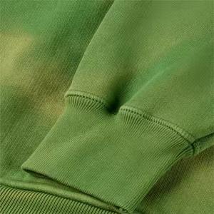 Sudadera con Capucha de Invierno 100% Algodón Verde Oliva Tie Dye, con Bolsillo Frontal, Forro Polar Suave, Ecológica, Estilo Casual Urbano para Adultos - Product Image 6