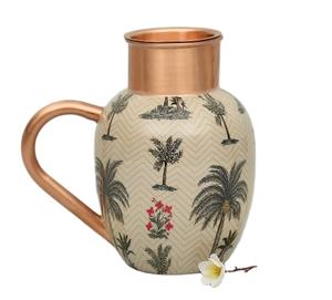 Chevron Palms <b>Copper</b> <b>Jug</b> - Product Image 3