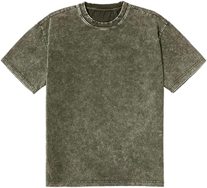 T-shirts de qualité supérieure, effet délavé, logo imprimé, tricotés, nouveaux modèles personnalisés, streetwear, t-shirt délavé pour hommes - Product Image 6