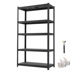 Étagères de garage robustes à 5 niveaux réglables, capacité de 3000 lb, étagère de rangement utilitaire en métal - Product Image 1