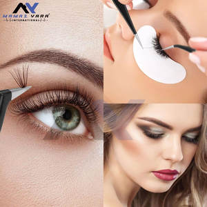 Lot de 2 pinces à cils en acier inoxydable noir, droites et courbées, pour extensions de cils volume, qualité allemande, pour sourcils et beauté des poils - Product Image 4