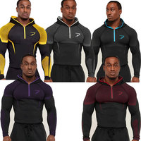  Sudadera con Capucha y Cremallera para Hombre 5.0 SH-ARK, Estampada, Ajustada, de Secado Rápido, Transpirable, Compresión, Capa Base Deportiva