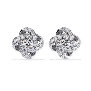 Aries Jewel Classic Designer Round Cut Lab Grown Diamond 14K Gold IGI Certified <b>Earring</b> <b>Tops</b> for Gift Party & Anniversary - Product Image 6