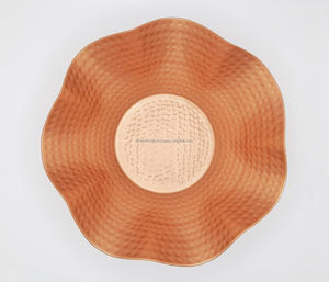 Wabi Bloom Shape Large <b>Decorative</b> Metal Fruit <b>Bowl</b> Modern Handicraft <b>Key</b> <b>Bowl</b> Home Decor Kitchen Wave Edge Scalloped Design <b>Bowl</b> - Product Image 3