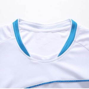 Ensemble de maillots de football pour hommes, blanc, imprimé par sublimation, manches courtes, col respirant, polyester, shorts, noms d'équipe personnalisés, tous les modèles - Product Image 3