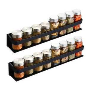 2 Tier Wooden <b>Kitchen</b> Spice Rack Multifunctional Countertop Seasoning <b>Storage</b> Shelf Condiment Bottle Holder Organizer - Product Image 2