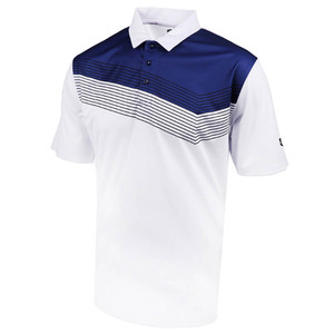 Chemise décontractée pour homme à manches courtes blanche avec logo sur le devant, séchage rapide, tricotée, coupe classique - Product Image 2